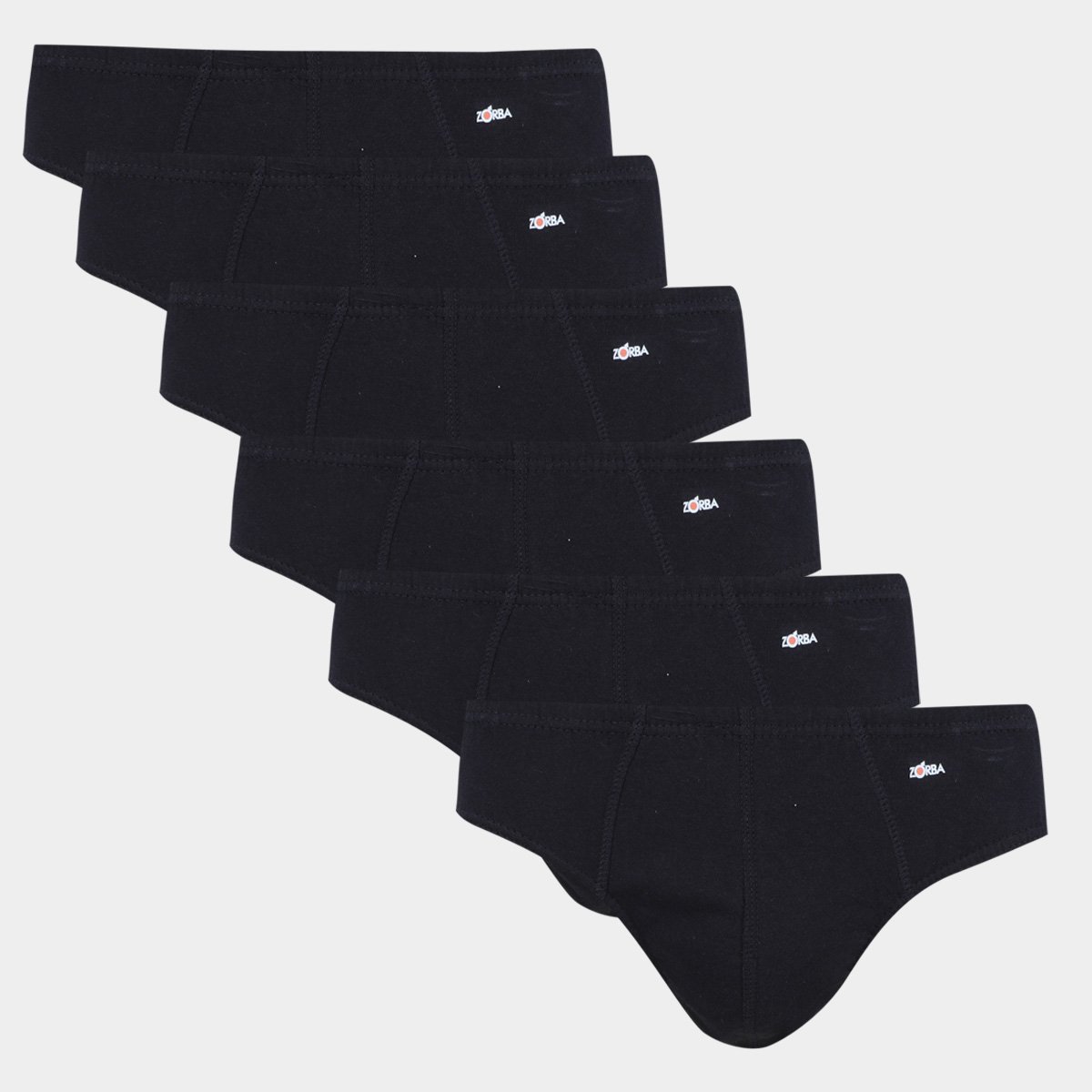 Kit Cueca Slip Zorba Lisas Com 6 Peças Menor preço em Kit Cueca Slip Zorba Lisas Com 6 Peças