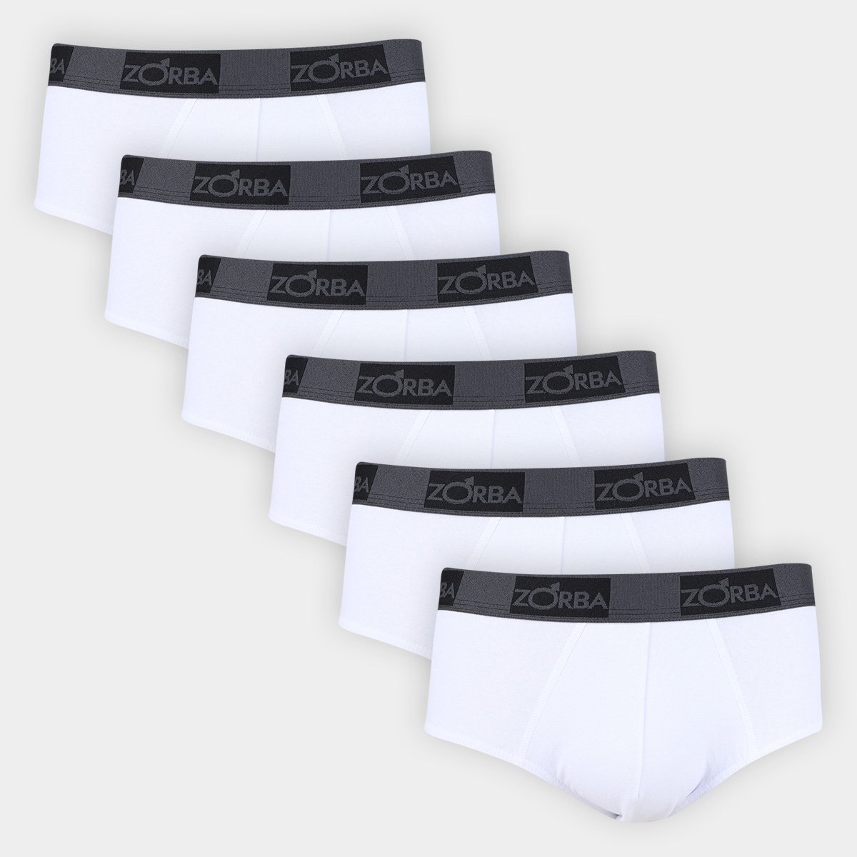 Kit Cueca Slip Zorba Lisas Confort Com 6 Peças Menor preço em Kit Cueca Slip Zorba Lisas Confort Com 6 Peças