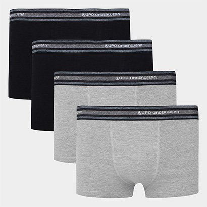 Kit Cueca Sunga Lupo Algodão 4 Peças - Masculino