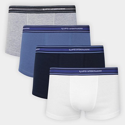 Kit Cueca Sunga Lupo Algodão 4 Peças - Masculino