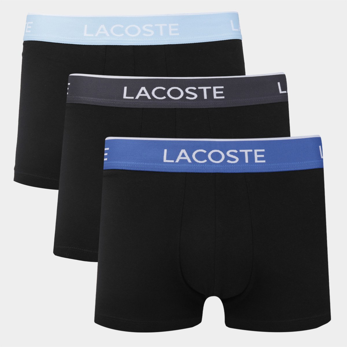 Kit Cuecas Boxer Lacoste Court 3 Peças - Azul Escuro Menor preço em Kit Cuecas Boxer Lacoste Court 3 Peças - Azul Escuro