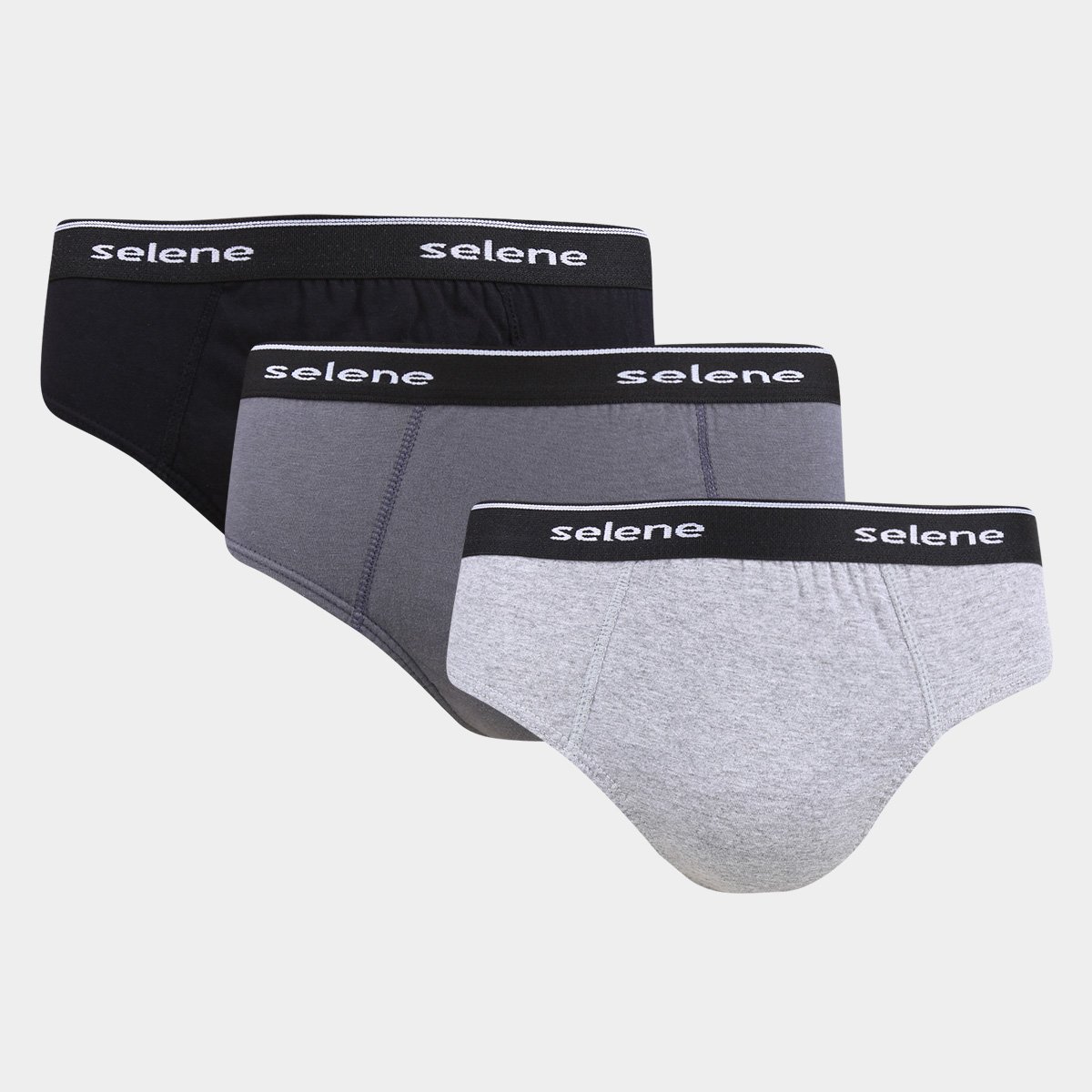 Kit Cuecas Slip Selene Elástico 30 MM 3 Peças Menor preço em Kit Cuecas Slip Selene Elástico 30 MM 3 Peças