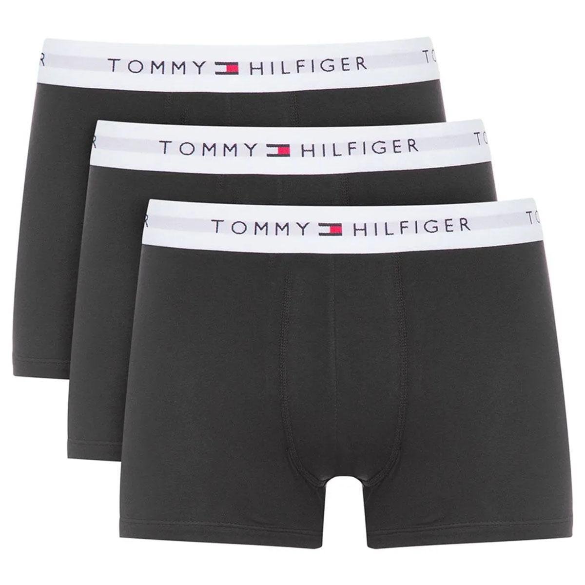 Kit Cuecas Tommy Hilfiger 3 Peças Pack Boxer Original - Preto Menor preço em Kit Cuecas Tommy Hilfiger 3 Peças Pack Boxer Original - Preto
