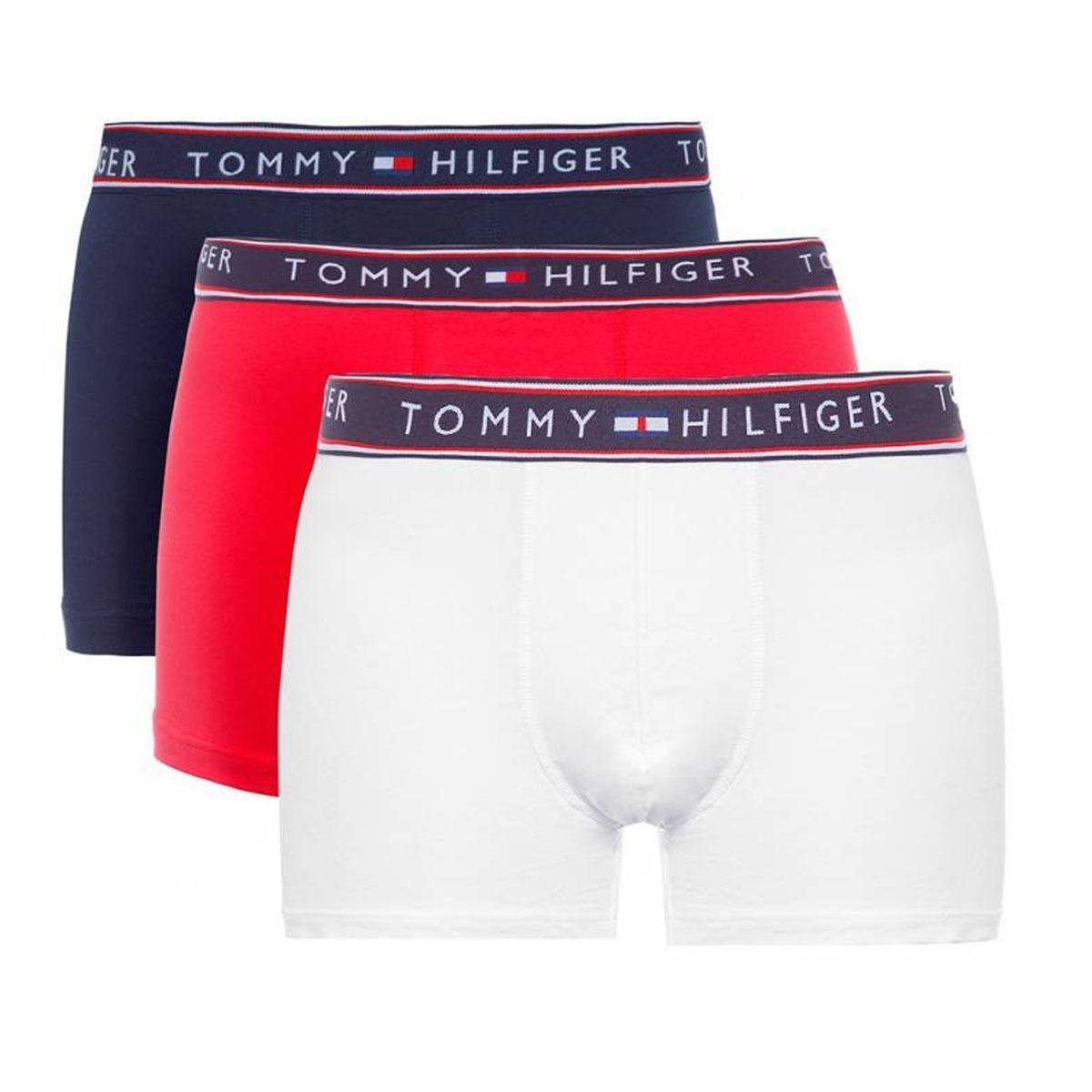 Kit Cuecas Tommy Hilfiger Pack 3 Peças Boxer Original - Azul Menor preço em Kit Cuecas Tommy Hilfiger Pack 3 Peças Boxer Original - Azul