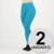Kit de 2 Calças Legging New Beta Azul - Azul