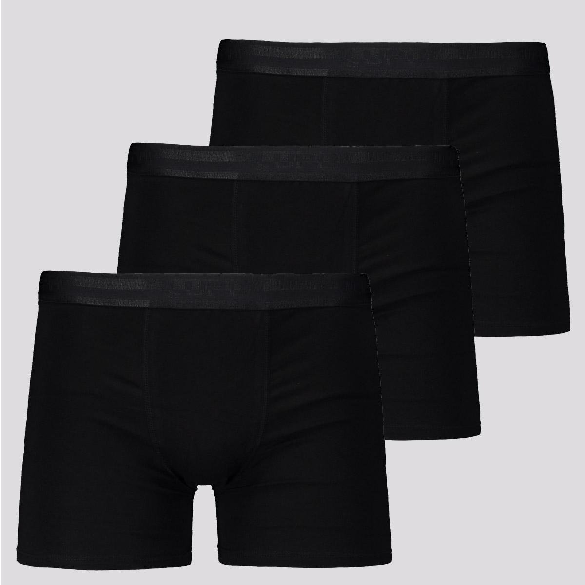 Kit de 3 Cuecas Boxer Lupo Elastic Soft Preta Menor preço em Kit de 3 Cuecas Boxer Lupo Elastic Soft Preta