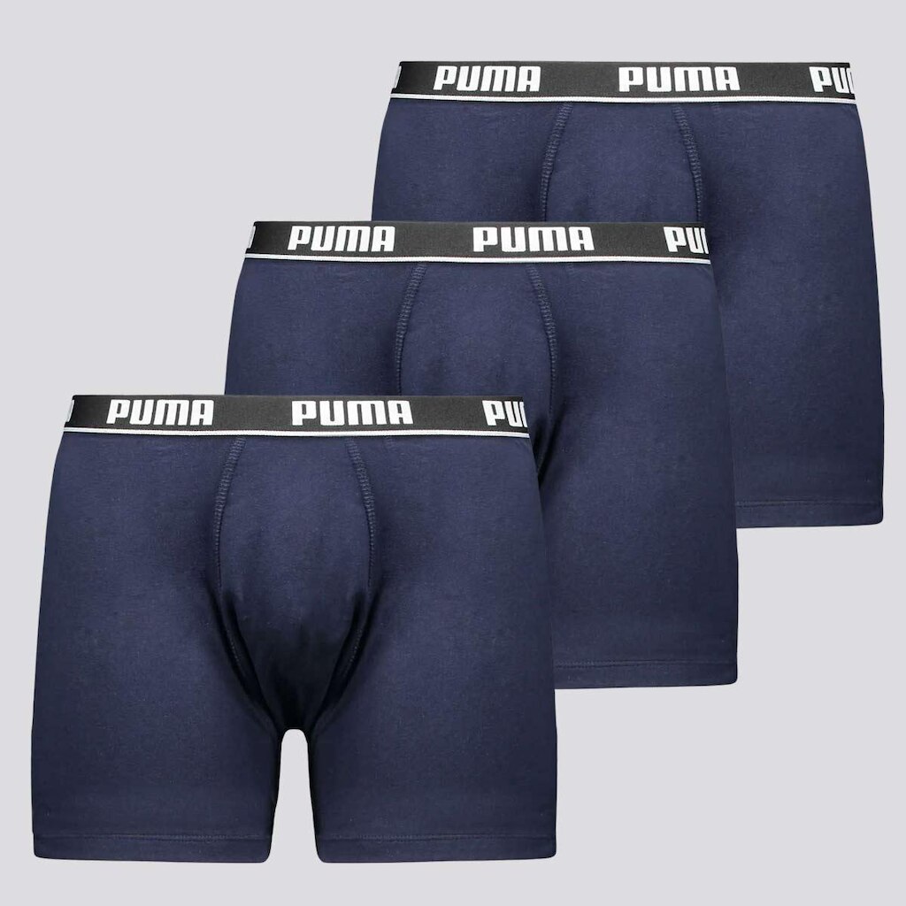 Kit de 3 Cuecas Puma Boxer Cotton Marinho