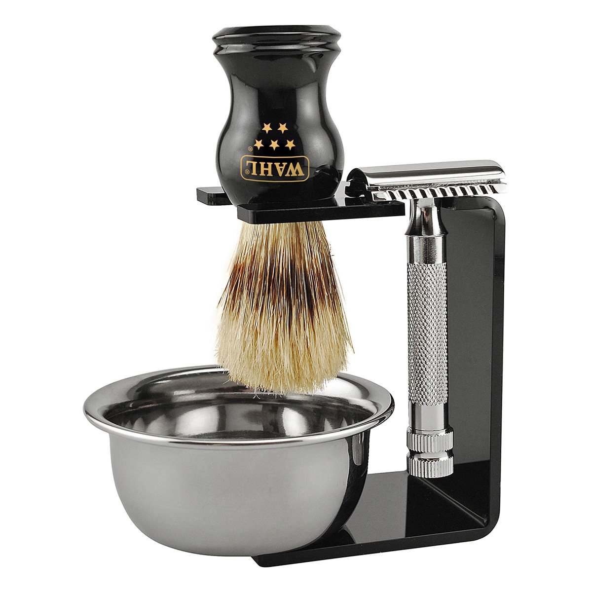 Kit de Barbear 5 Star Wahl Whal - Preto Menor preço em Kit de Barbear 5 Star Wahl Whal - Preto