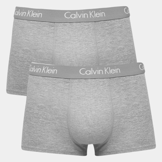 Kit de Cuecas Boxer Calvin Klein Trunk Cotton - 2 Peças - Mescla