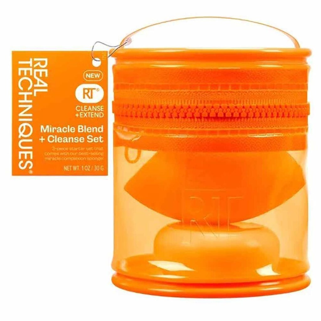 Kit de Esponja e Limpeza Real Techniques Miracle Blend + Limpeza Kit