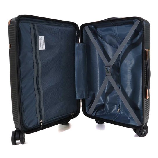 Kit de Mala de Bordo com Cadeado e Frasqueira de Mão - Linha Genebra