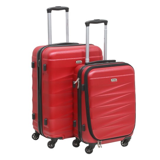 Kit de Malas de Viagems Swiss Move Berna P e M 2 Peças - Vermelho