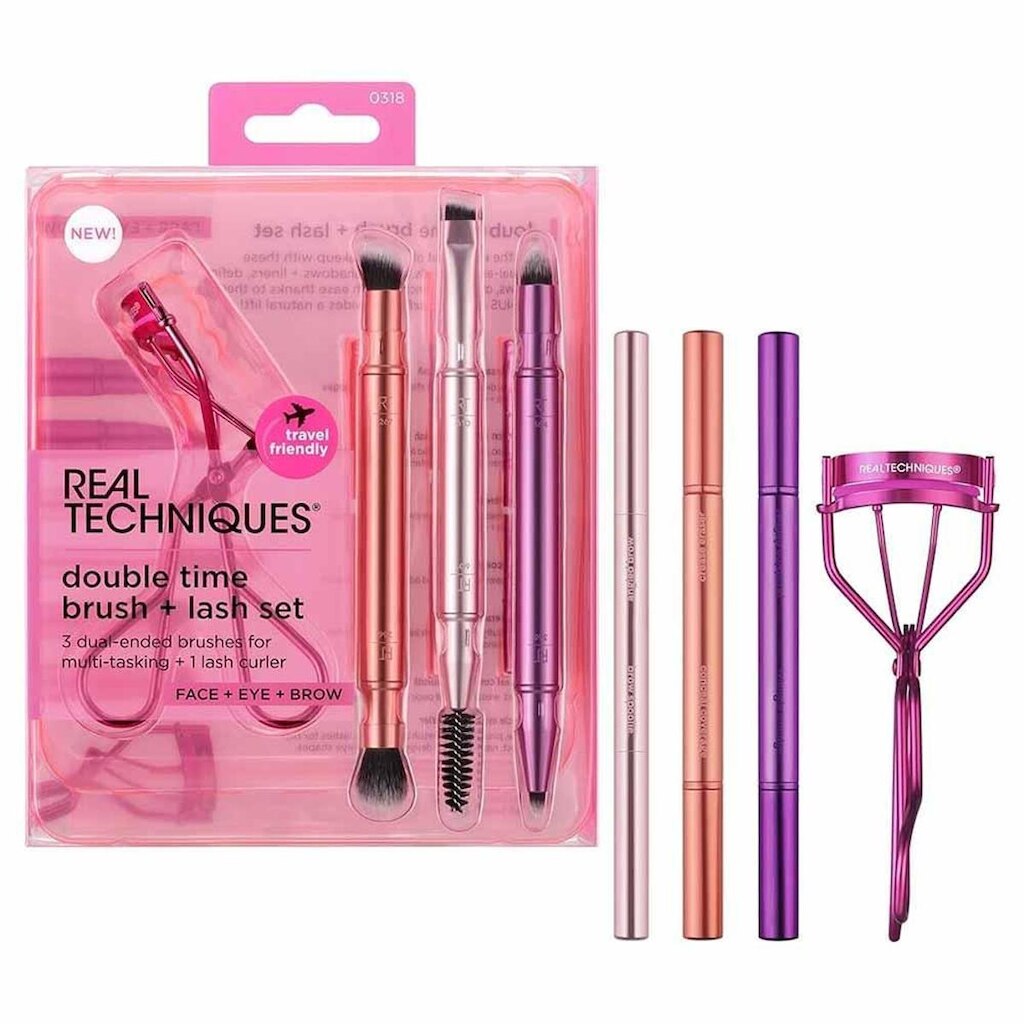 Kit de Pincéis Real Techniques Double Time Brush + Lash Set Kit