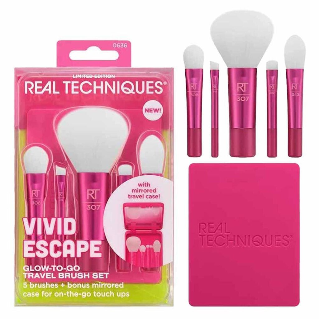 Kit de Pincéis Real Techniques Glow-To-Go Travel Brush Set Kit