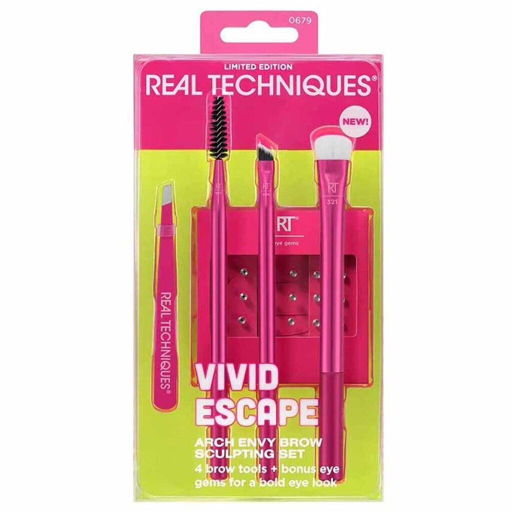 Kit de Pincéis Real Techniques Vivid Escape Arch Envy Brow Sculpting Set Kit