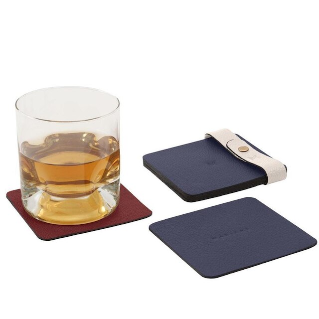 Kit de Porta-Copos de Couro Mariart