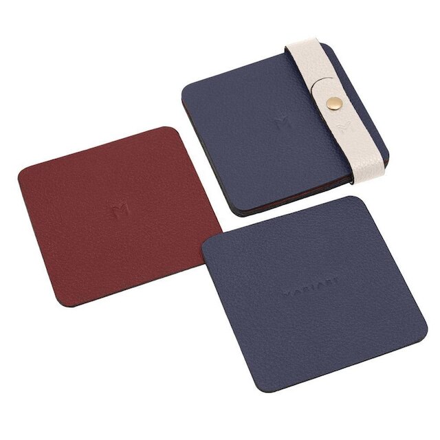 Kit de Porta-Copos de Couro Mariart