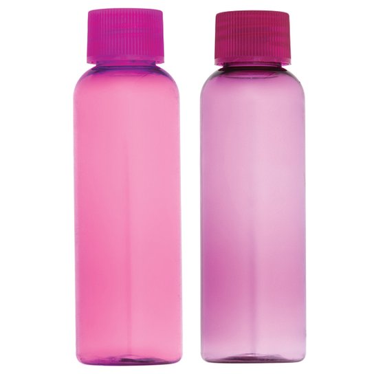 Kit de Viagem Case com 2 Frascos Colors Ricca - Roxo+Rosa