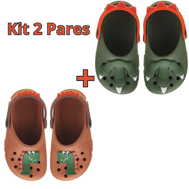 Kit Dois Pares Sandália Infantil Masculino Kidstep