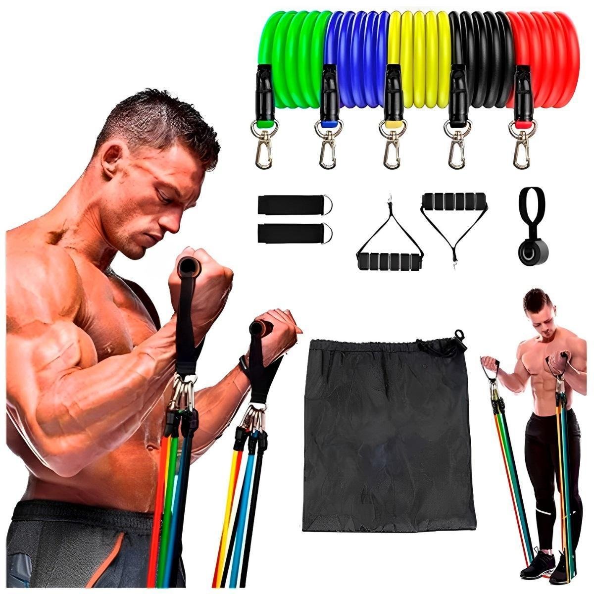 Kit Elástico Extensor Resistente Funcional Com 11 Itens Treino Em Casa Fisioterapia é ruim? Kit Elástico Extensor Resistente Funcional Com 11 Itens Treino Em Casa Fisioterapia é boa?