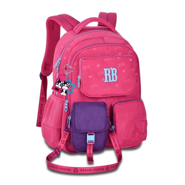 Kit Escolar Feminino Mochila com Lancheira e Estojo Fichário