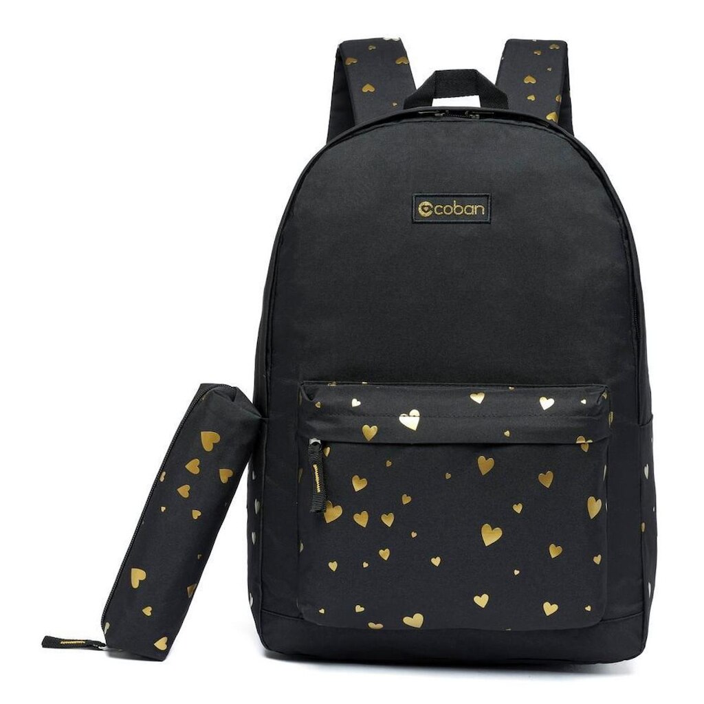 Kit Escolar Mochila Estojo Feminino Faculdade Resistente 17 Litros
