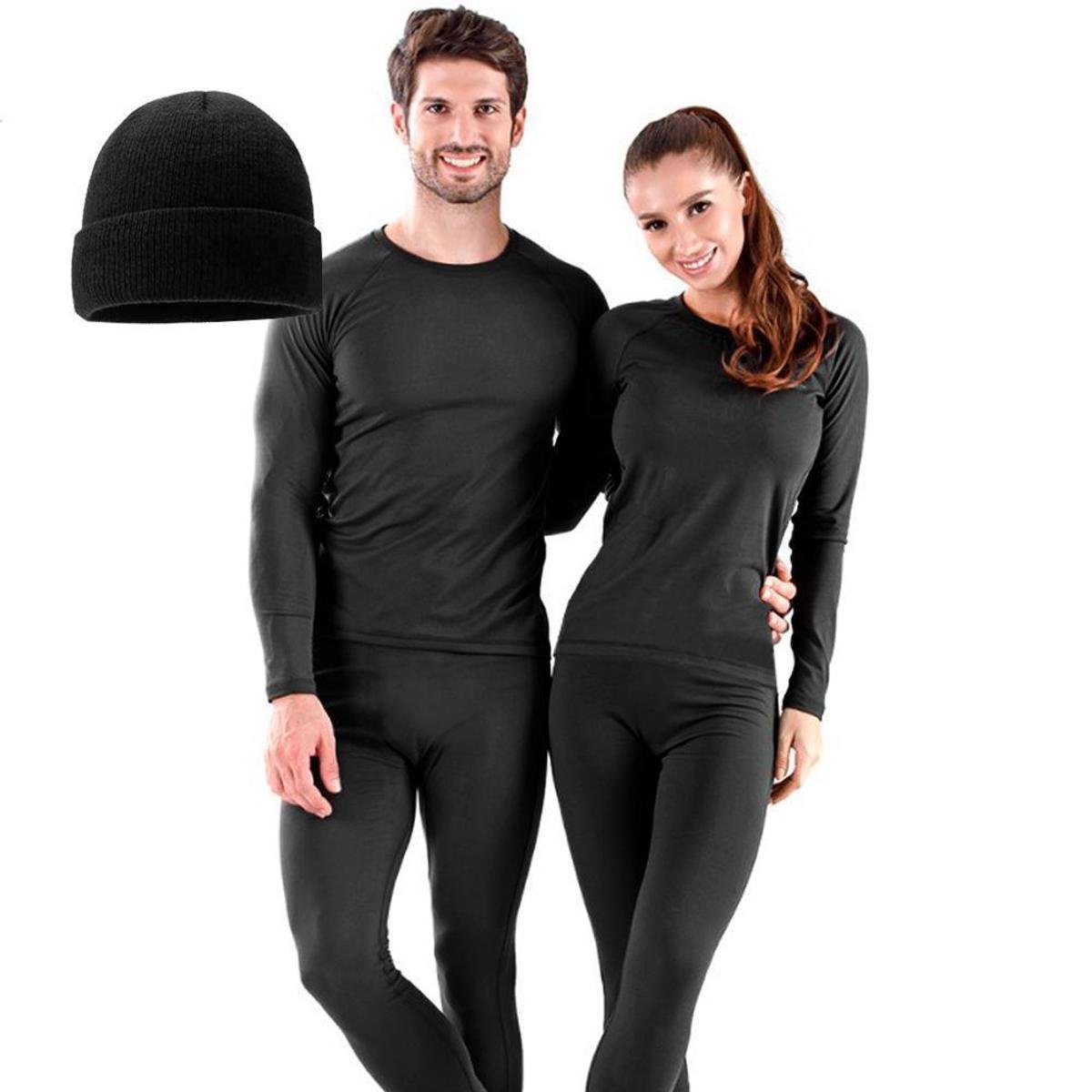 Kit Frio Conjunto Termico Calça Blusa Segunda Pele c/Touca Gorro Unissex Menor preço em Kit Frio Conjunto Termico Calça Blusa Segunda Pele c/Touca Gorro Unissex