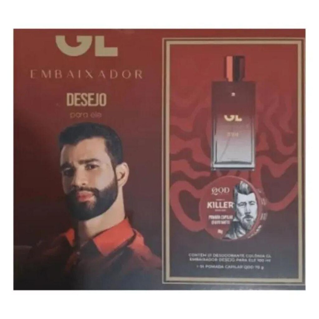 Kit GL Embaixador Desejo para Ele Perfume 100ml+Pomada