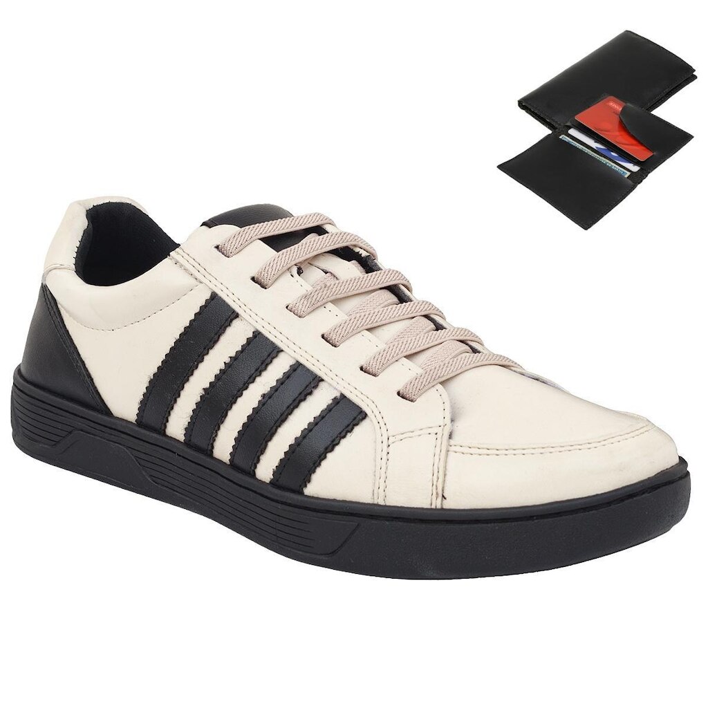 Kit Gmm Shoes Sapatênis Esportivo de Amarrar + Carteira Masculino