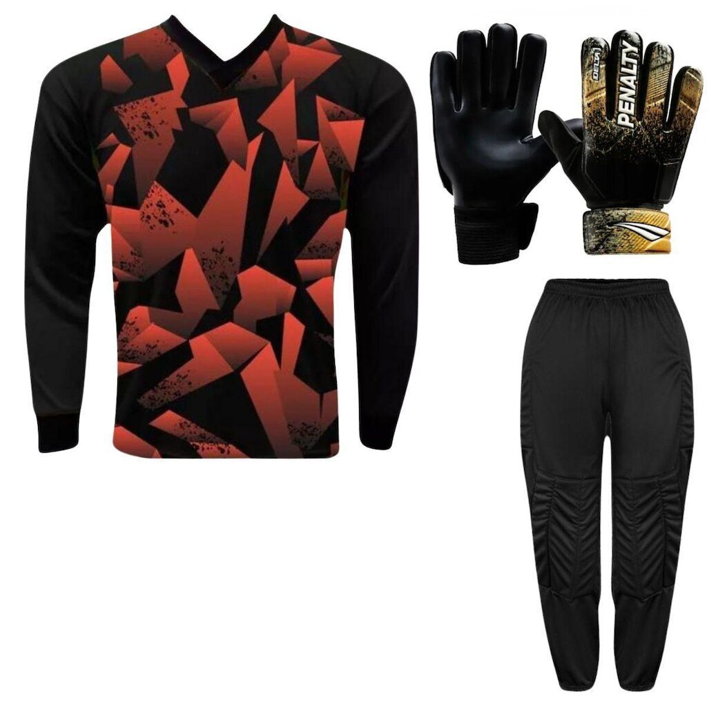 Kit Goleiro Camisa Lazio Kanga + Calça TRB + Luva Penalty