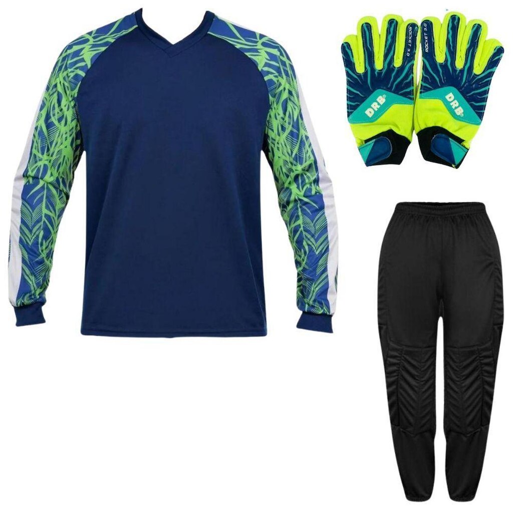 Kit Goleiro Infantil Camisa Napoli + Calça TRB + Luva DRB