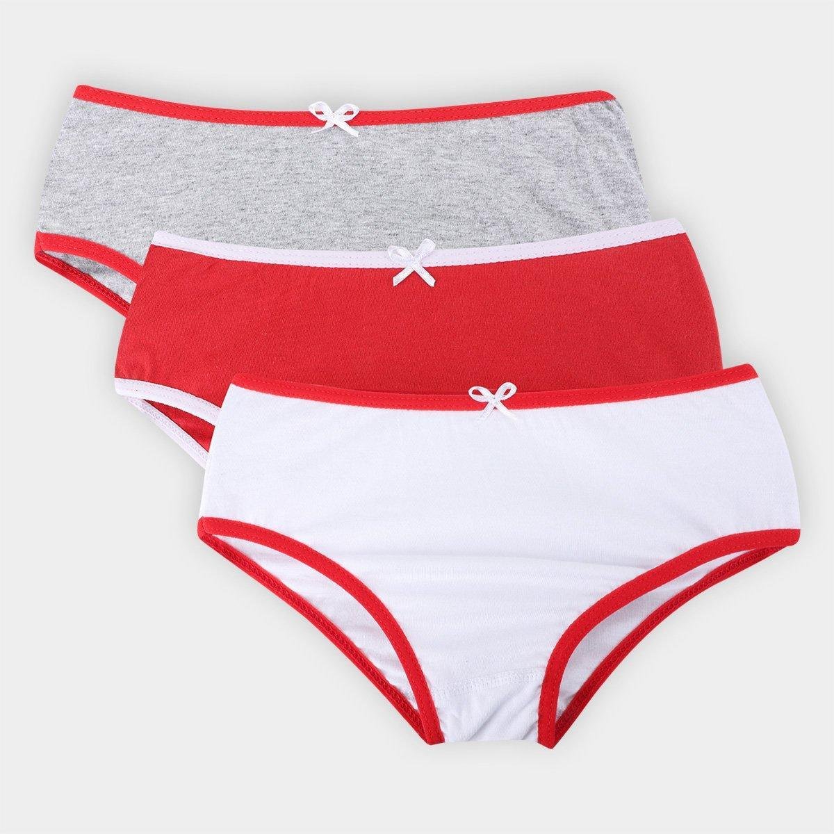 Kit Infantil Calcinha Lobinha Lupo Menina 3 Peças - Branco+Vermelho é ruim? Kit Infantil Calcinha Lobinha Lupo Menina 3 Peças - Branco+Vermelho é boa?