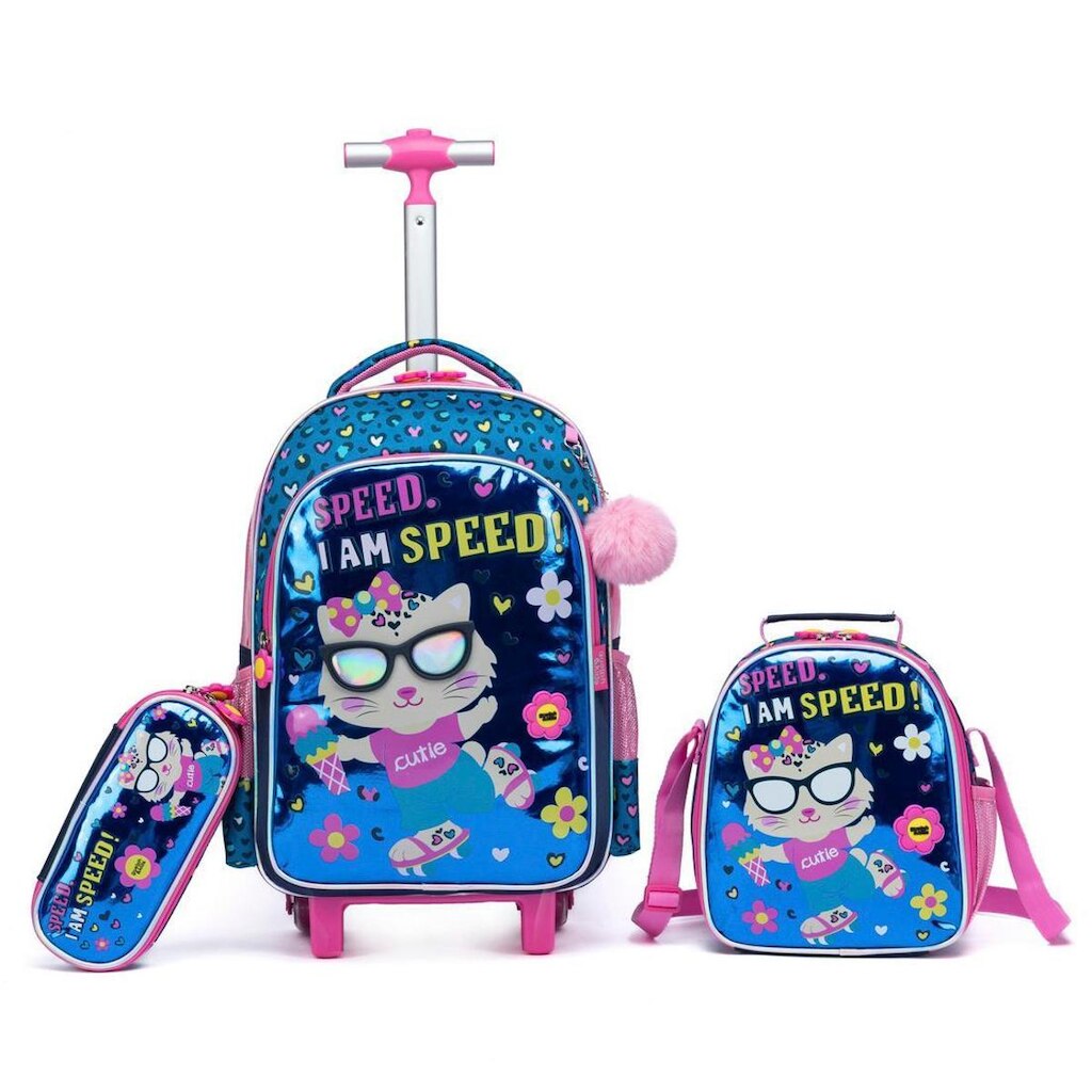Kit Infantil Guelph Rodinhas Espaçosa Infantil 22 Litros