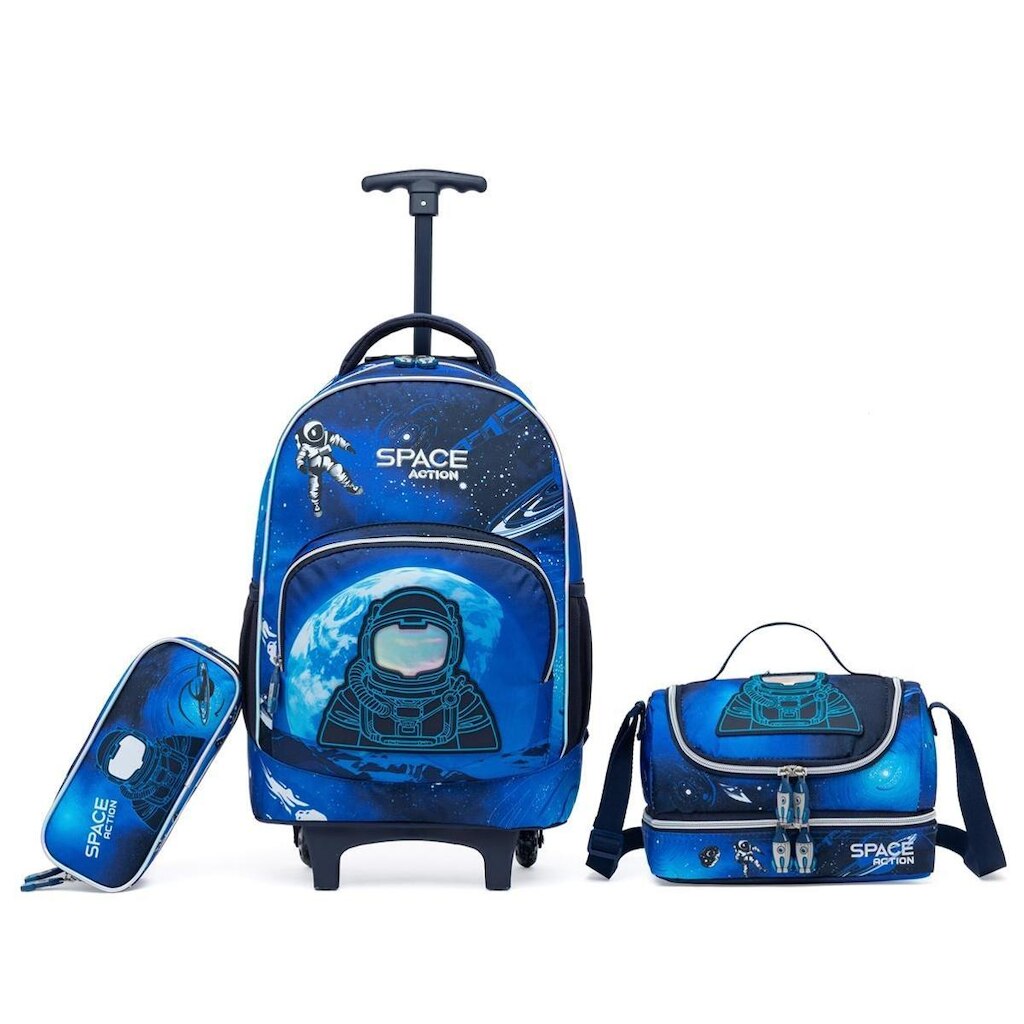 Kit Infantil Guelph Rodinhas Infantil Escolar 36 Litros
