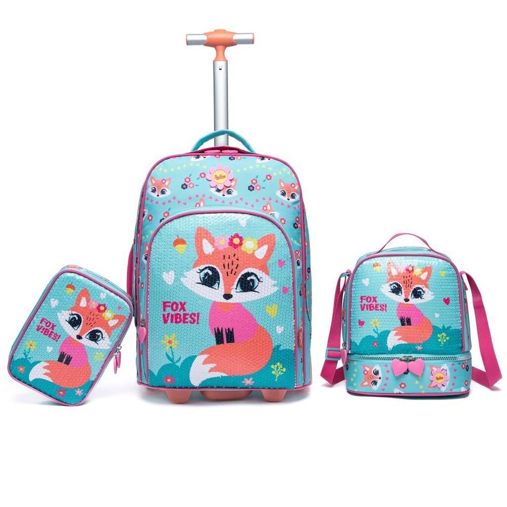 Kit Infantil Mochila Estojo Lancheira Grande Reforçado