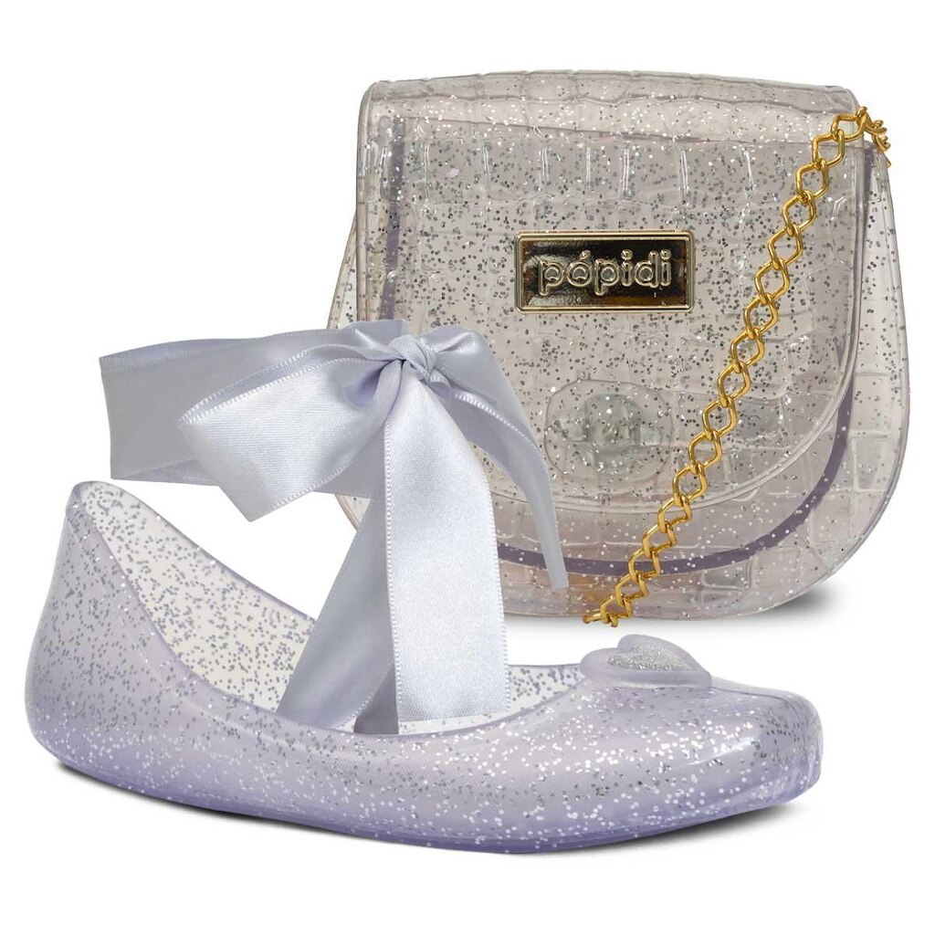 Kit Infantil Pópidi Bolsa +Sapatilha Bailarina Menina