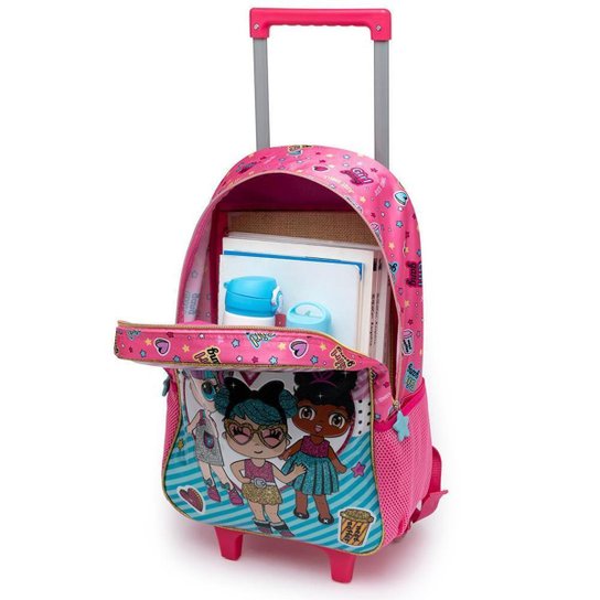 Kit Infantil Spector Mochila de Rodinhas Estojo Lancheira Escolar