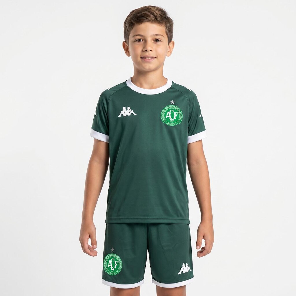 Kit Juvenil Kappa Chapecoense Supporter Echo