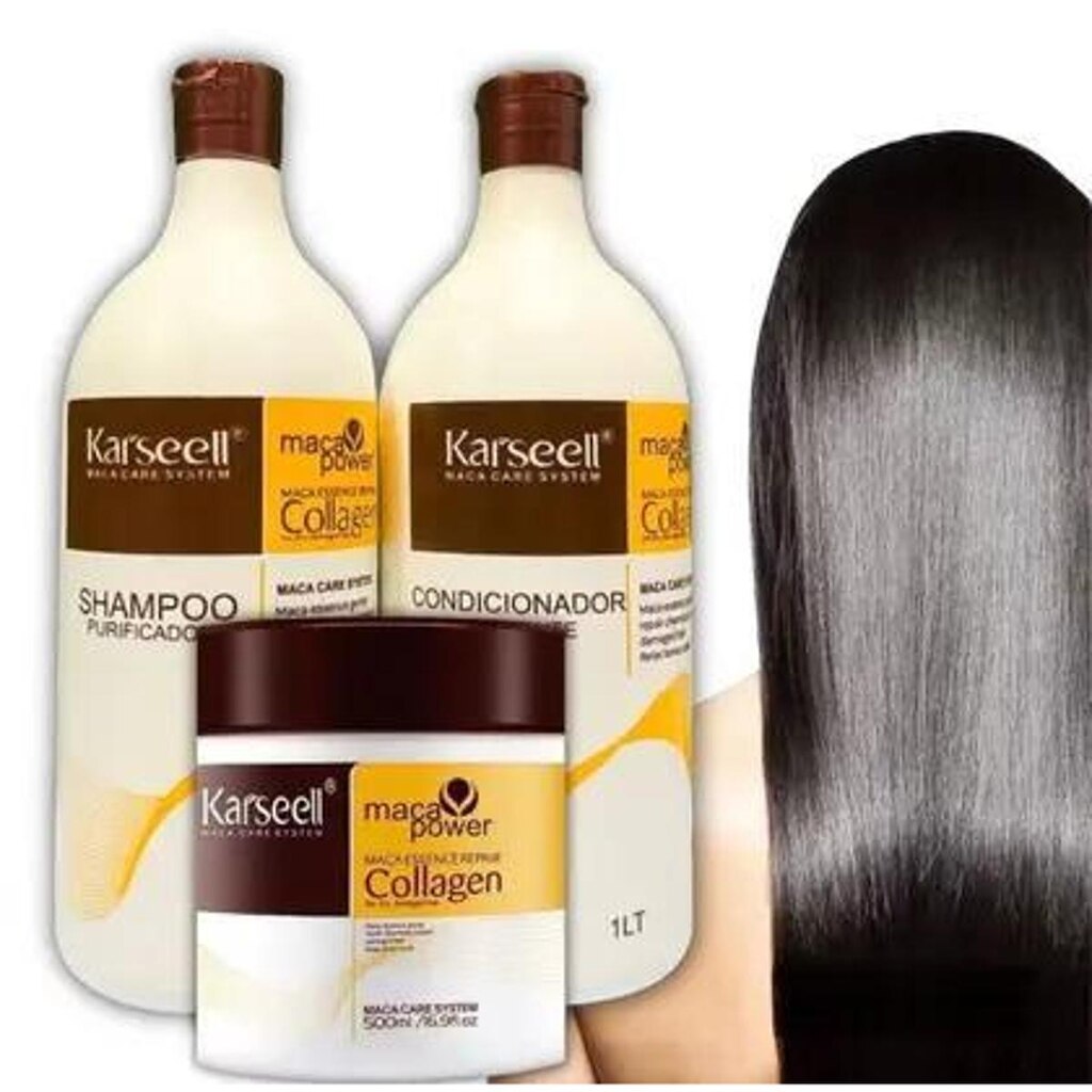 kit karseell shampoo1L+ condicionador1l+ Máscara Collagen 500g