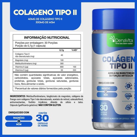 Kit Laranja Moro, Picolinato de Cromo, Café Verde 3x1 e Colágeno Tipo 2, Magnésio, MSM UC2 Denavita