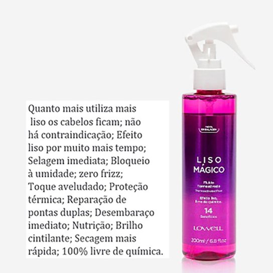 Kit Lowell 3 LISO MAGICO SHAMPOO + MASCARA + FLUIDO - 2009