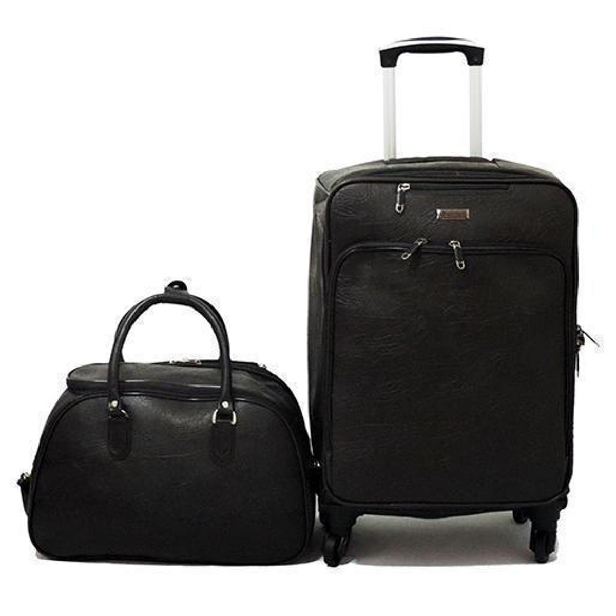 Kit Mala de Viagem de Bordo com Rodinhas 360° + Mala de Mão - Marrom Escuro é ruim? Kit Mala de Viagem de Bordo com Rodinhas 360° + Mala de Mão - Marrom Escuro é boa?