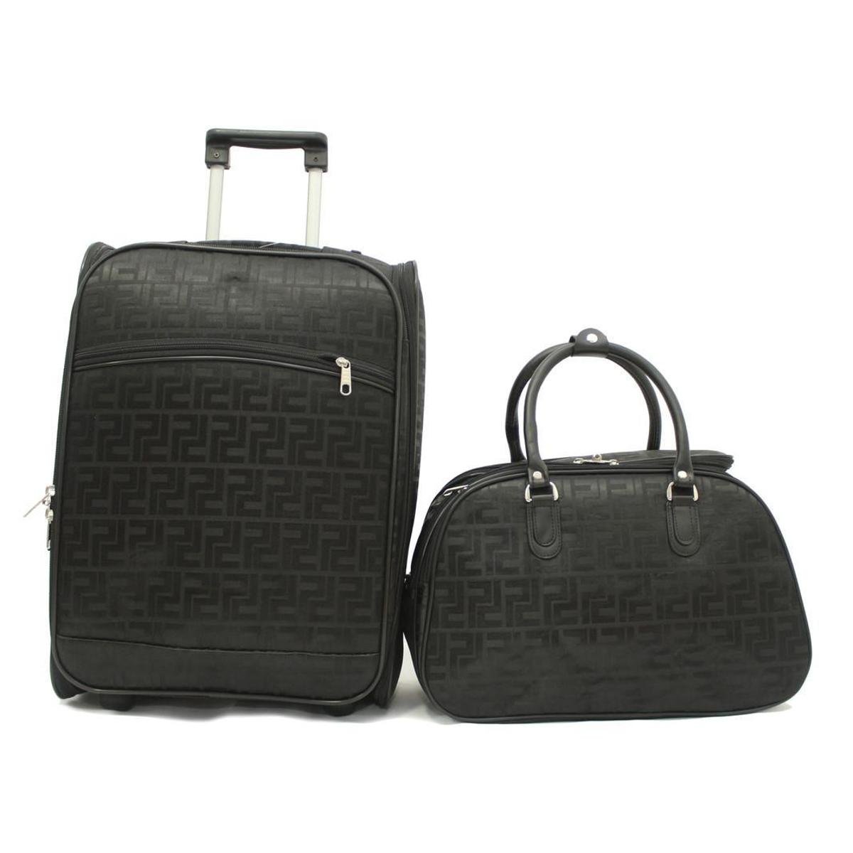 Kit Mala De Viagem De Bordo Quadrada Com Rodinha + Mala de Mão Menor preço em Kit Mala De Viagem De Bordo Quadrada Com Rodinha + Mala de Mão