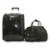 Kit Mala de Viagem de Bordo Quadrada Couro Jacaré - Preto