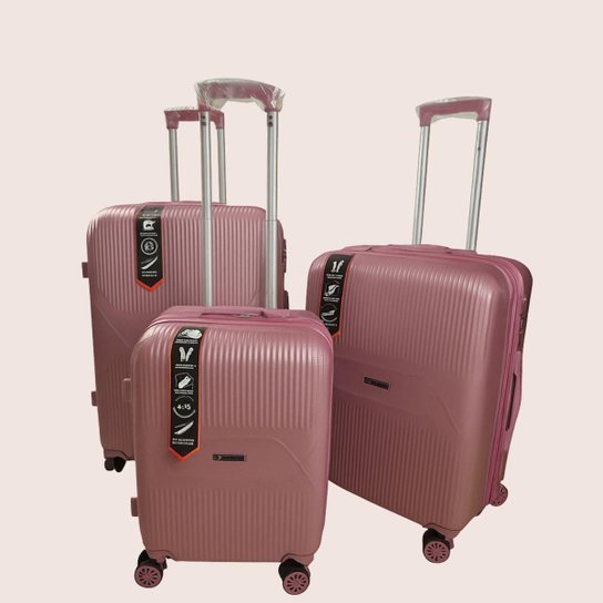 Kit Mala de Viagem Della 3 Peças 10Kg 23Kg e 32Kg