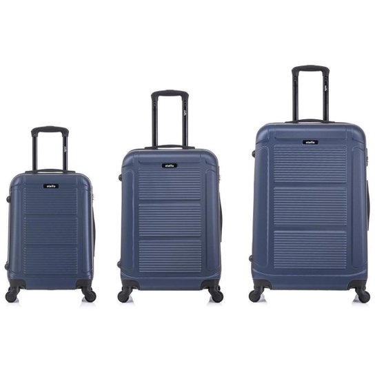 Kit Mala Viagem Otello Luggage 3Pçs P/M/G 15 23 e 30Kg Rodas 360