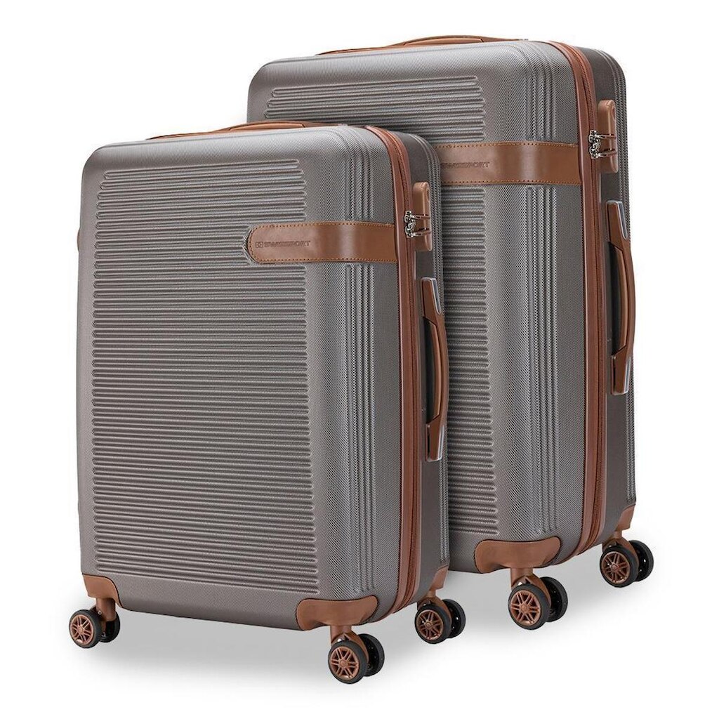Kit Malas Viagem Resistentes Abs com Rodas 360° Bordo Swissport
