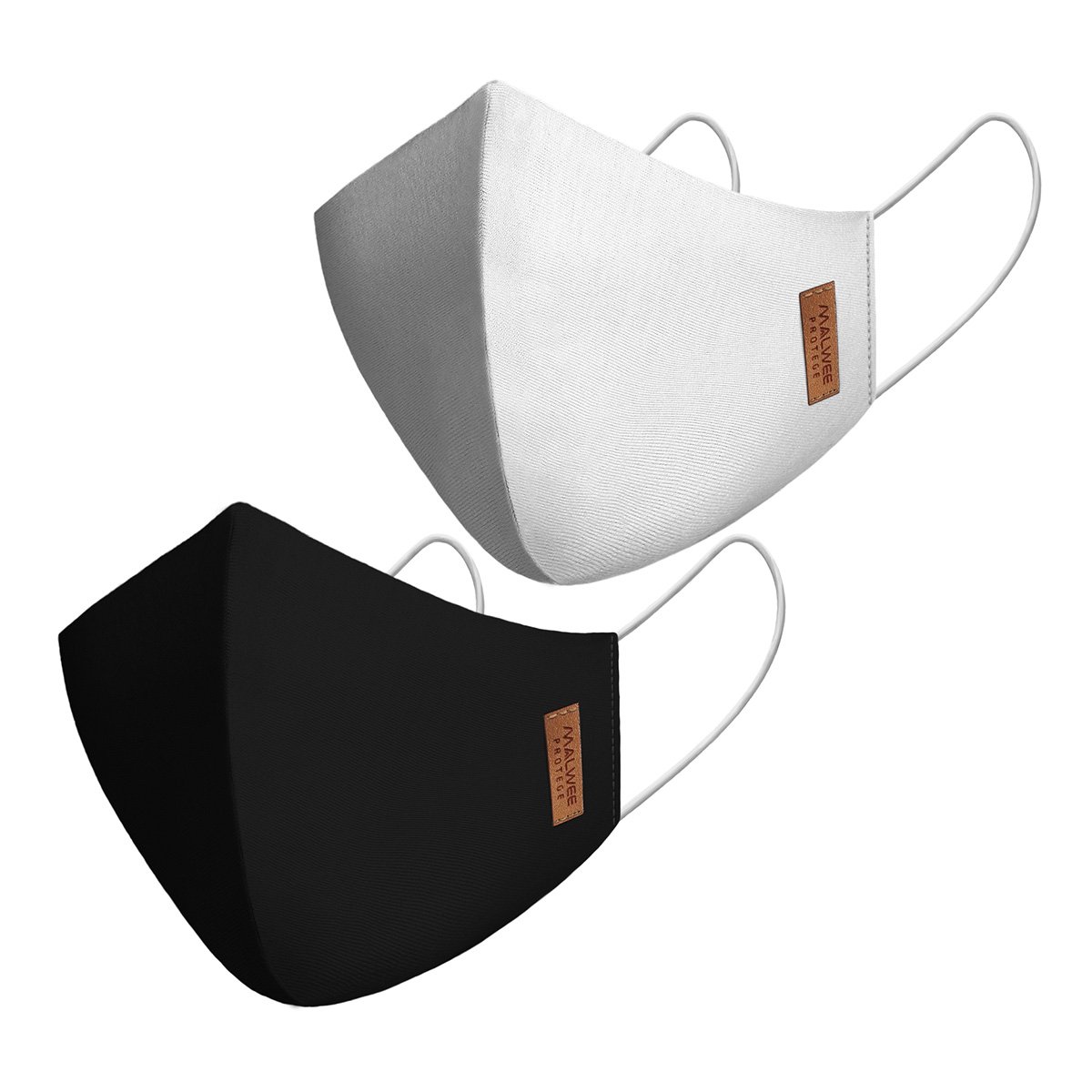 Kit Máscara Malwee Antiviral Lisa 2 Unidades - Branco+Preto Menor preço em Kit Máscara Malwee Antiviral Lisa 2 Unidades - Branco+Preto