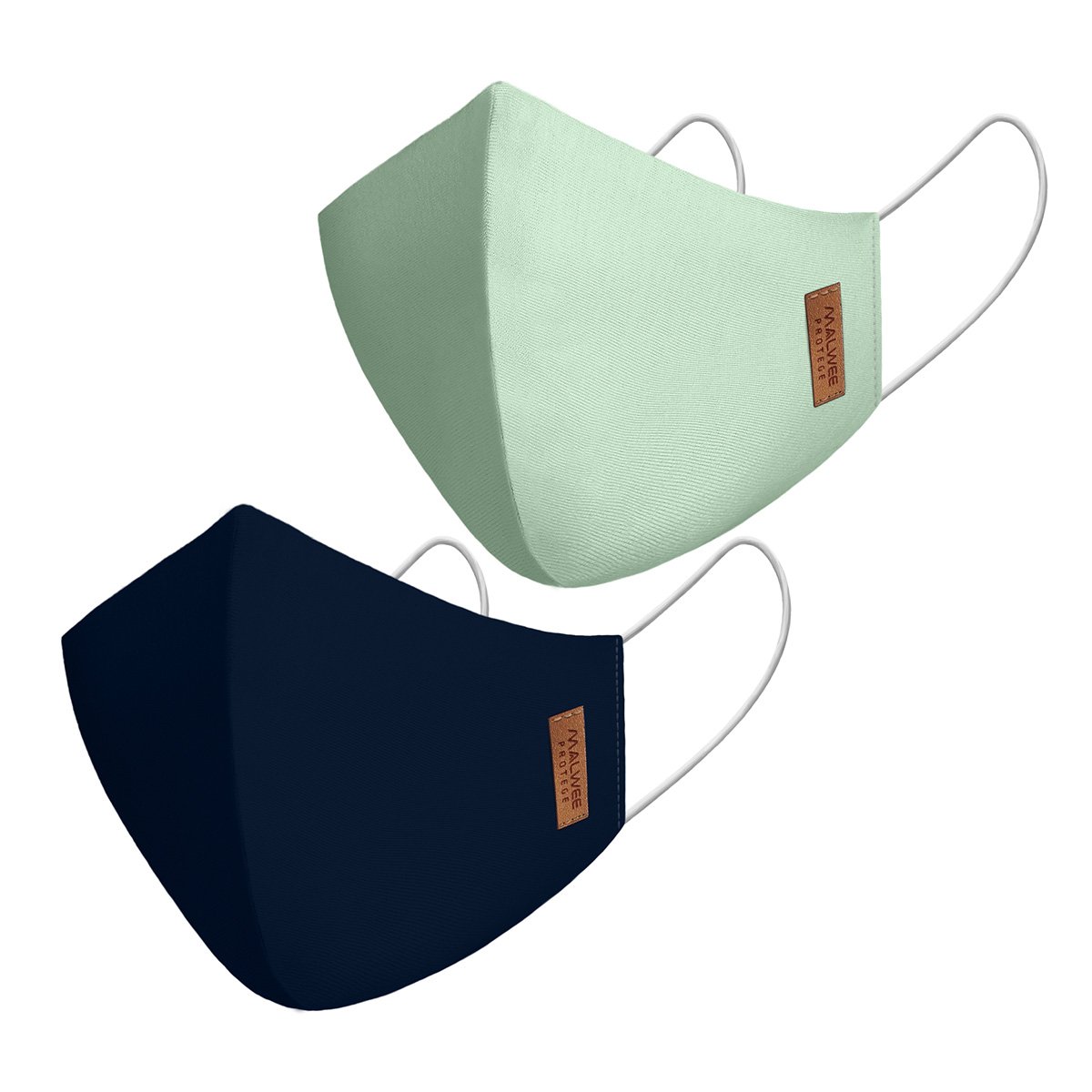 Kit Máscara Malwee Antiviral Lisa 2 Unidades - Verde+Azul Menor preço em Kit Máscara Malwee Antiviral Lisa 2 Unidades - Verde+Azul
