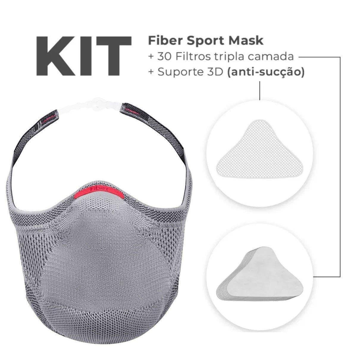 Kit Máscara Proteção Fiber Knit Sport Z754K-0927 Menor preço em Kit Máscara Proteção Fiber Knit Sport Z754K-0927